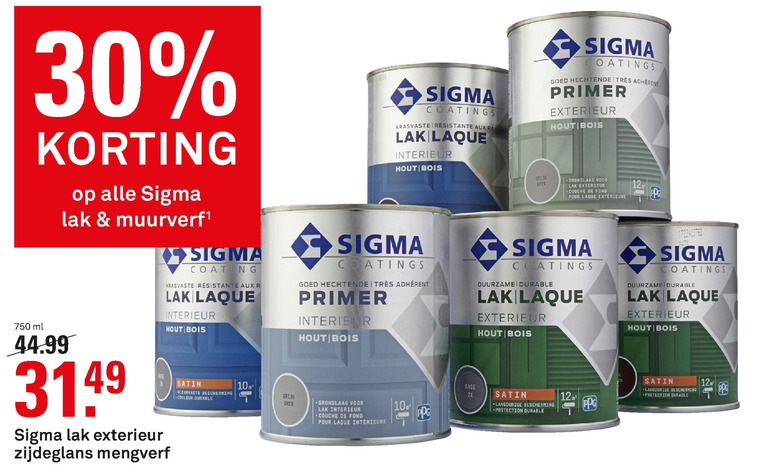 Sigma   lak, muurverf folder aanbieding bij  Karwei - details