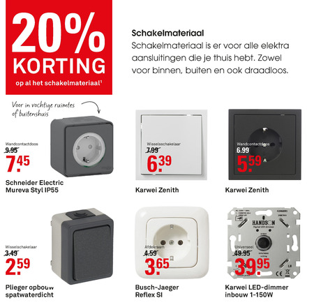 Alle merken   schakelmateriaal folder aanbieding bij  Karwei - details