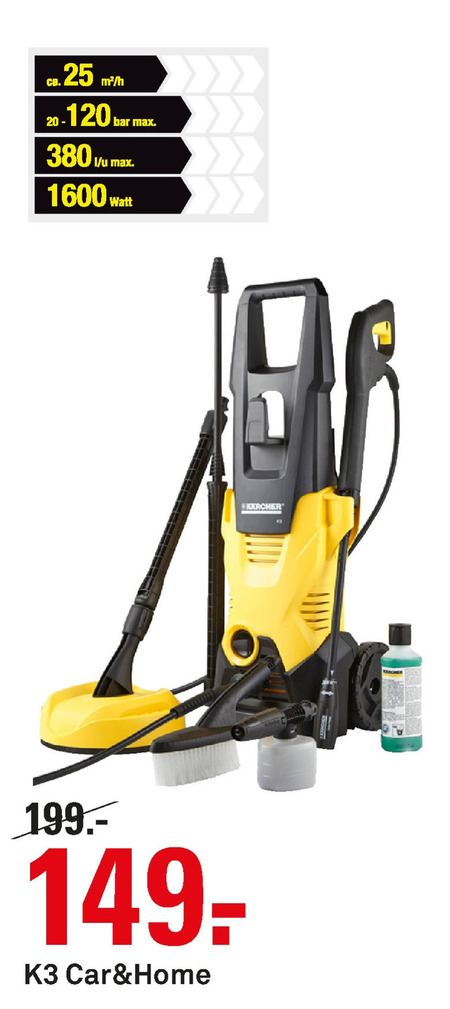 Karcher   hogedrukreiniger folder aanbieding bij  Karwei - details