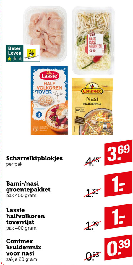 Lassie   maaltijdmix, kipfiletblokjes folder aanbieding bij  Coop - details