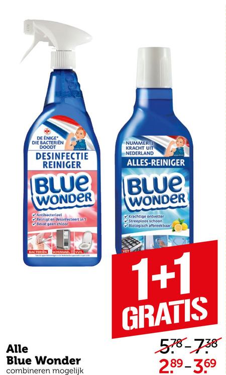 Blue Wonder   allesreiniger folder aanbieding bij  Coop - details