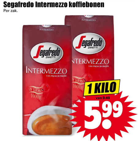 Segafredo   koffiebonen folder aanbieding bij  Dirk - details