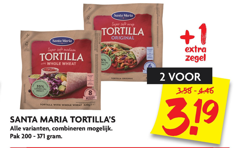 Santa Maria   tortilla folder aanbieding bij  Dekamarkt - details