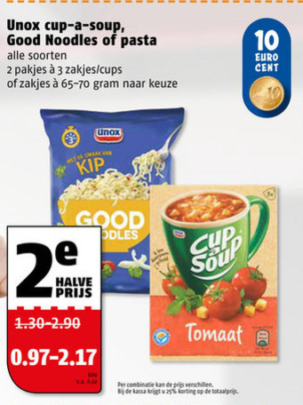 Unox   noodles, pasta folder aanbieding bij  Poiesz - details