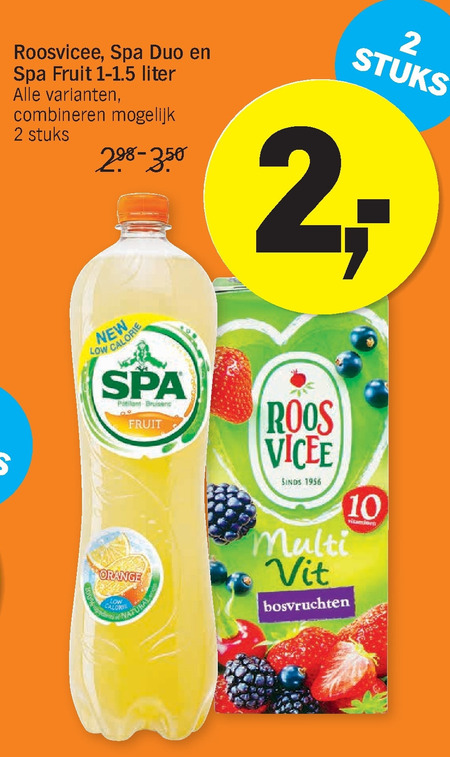 Roosvicee   fruitdrank folder aanbieding bij  Albert Heijn - details