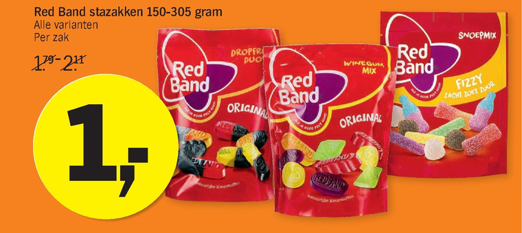 Red Band   snoep, drop folder aanbieding bij  Albert Heijn - details