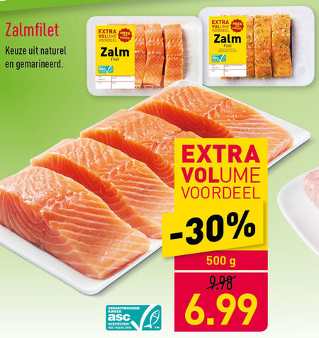 middernacht Knop hout zalmfilet folder aanbieding bij Aldi - details