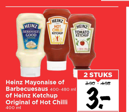 Heinz   tomatenketchup, snacksaus folder aanbieding bij  Vomar - details