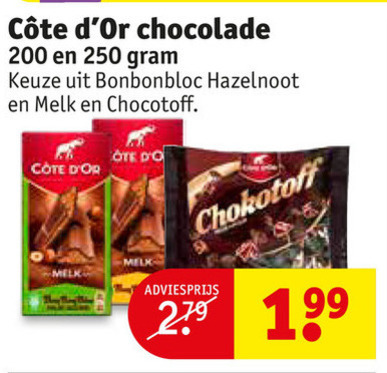 Cote D Or   chocolade folder aanbieding bij  Kruidvat - details