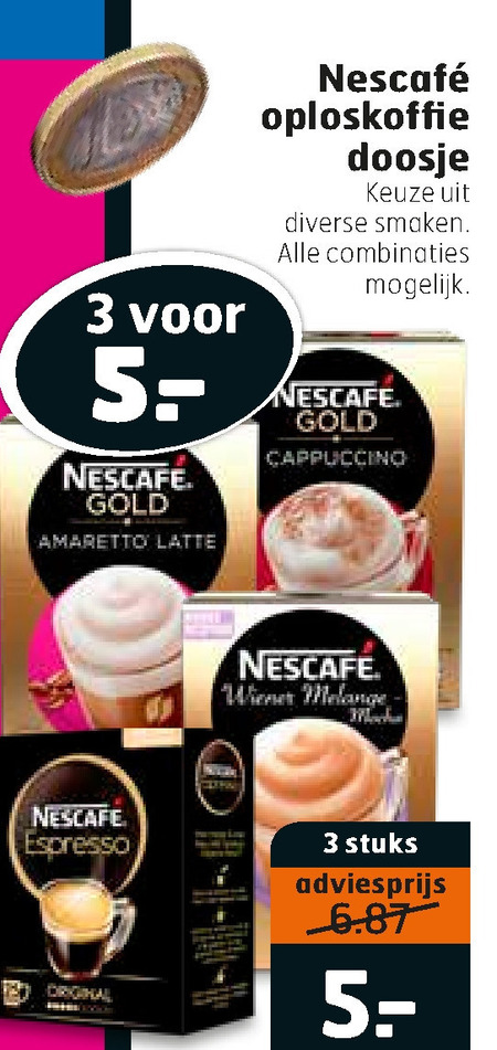 Nescafe   oploskoffie folder aanbieding bij  Trekpleister - details