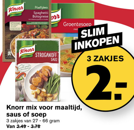 Knorr   soep, maaltijdmix folder aanbieding bij  Hoogvliet - details