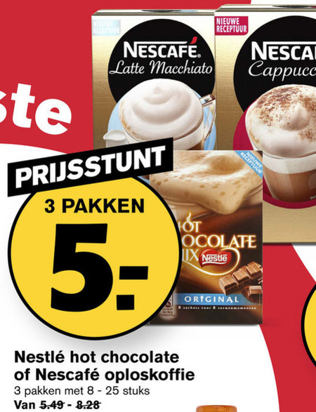 Nescafe   oploskoffie folder aanbieding bij  Hoogvliet - details