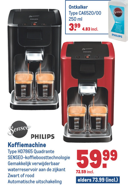 Philips koffiepadmachine folder aanbieding bij Makro