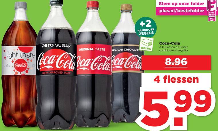 Coca-Cola   cola folder aanbieding bij  Plus - details