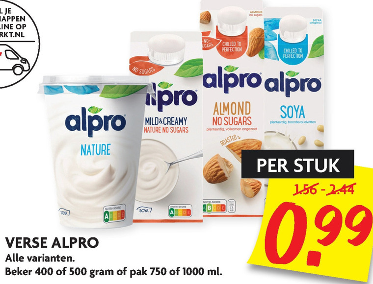 Alpro   soja zuivel, soja yoghurt folder aanbieding bij  Dekamarkt - details