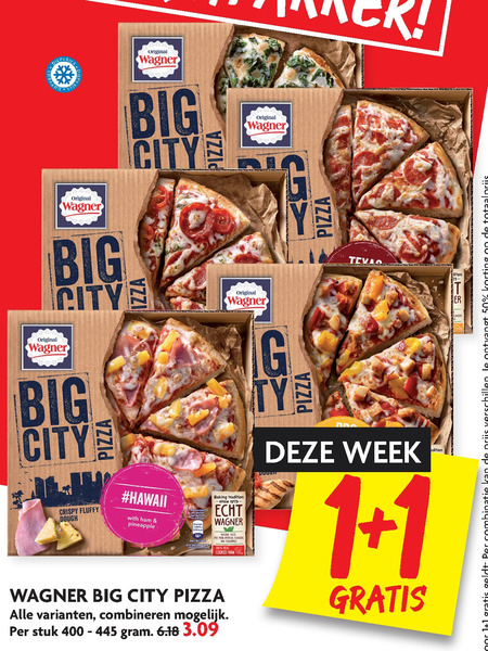 Wagner   diepvriespizza folder aanbieding bij  Dekamarkt - details