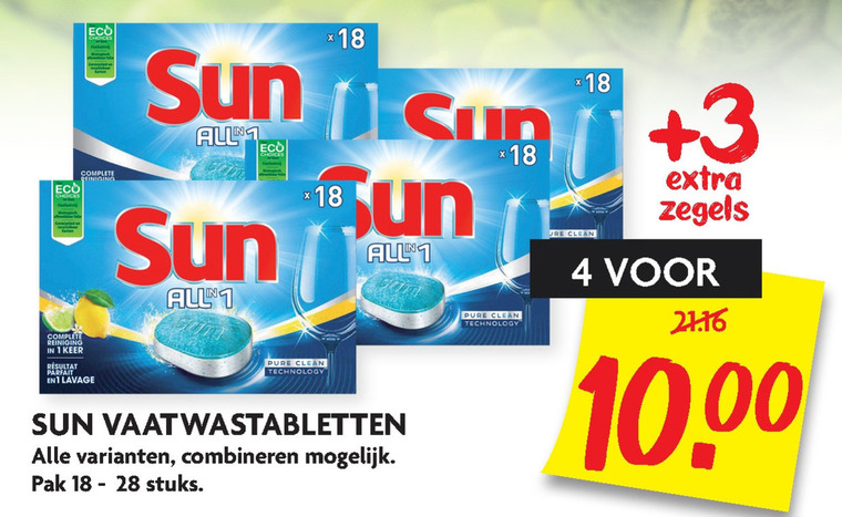 Sun   vaatwasmiddel folder aanbieding bij  Dekamarkt - details