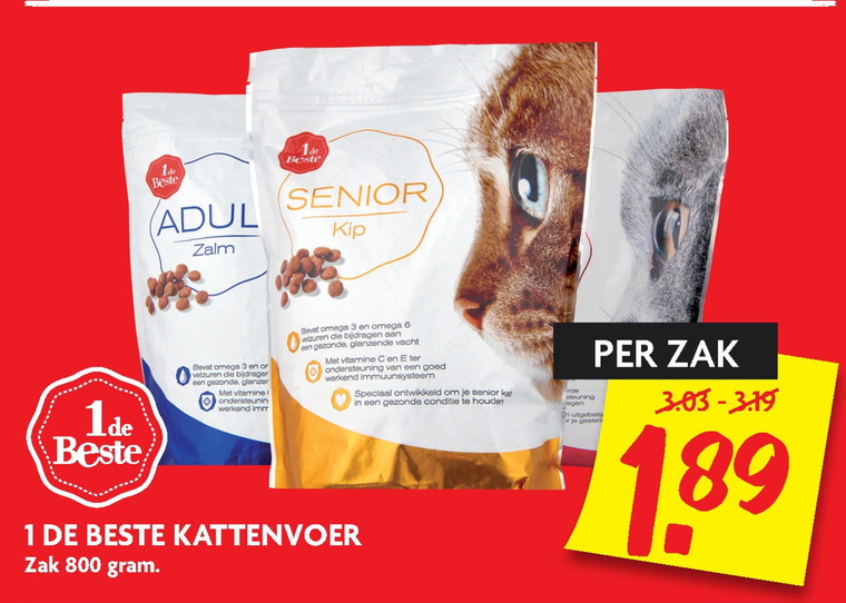 1 De Beste   kattenvoer folder aanbieding bij  Dekamarkt - details