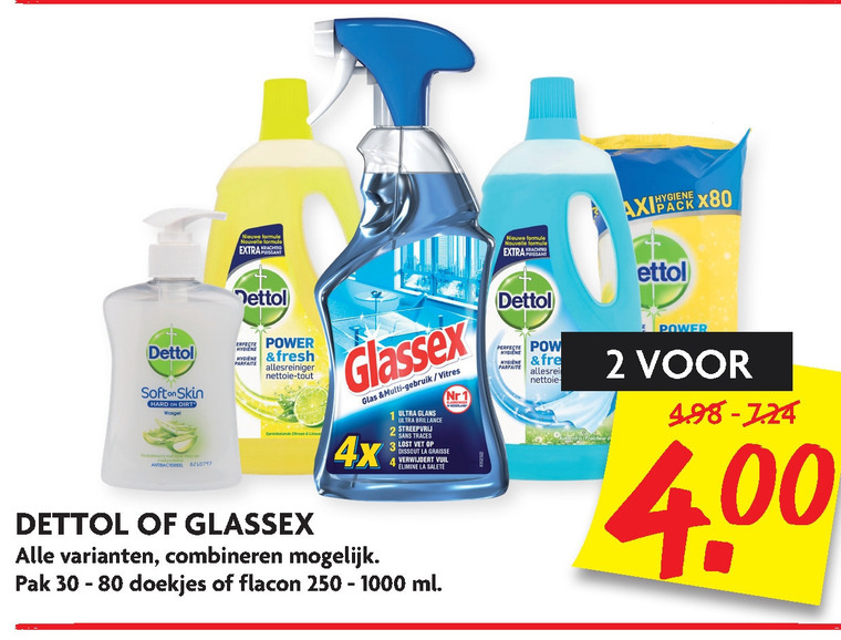 Dettol   allesreiniger, vochtige schoonmaakdoekjes folder aanbieding bij  Dekamarkt - details