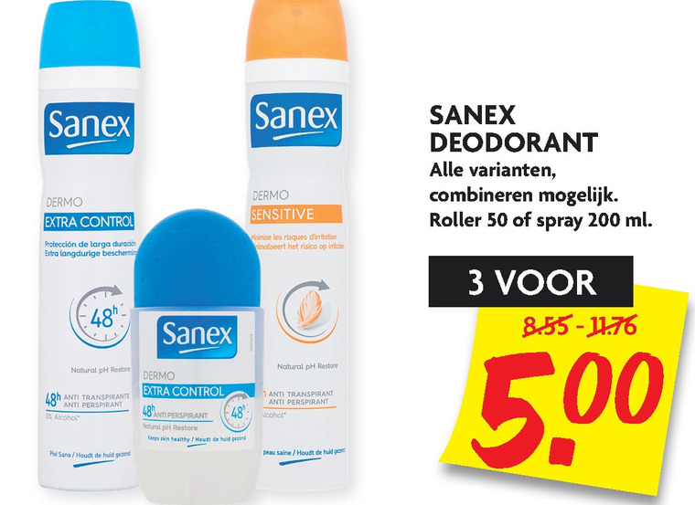 Sanex   deodorant folder aanbieding bij  Dekamarkt - details