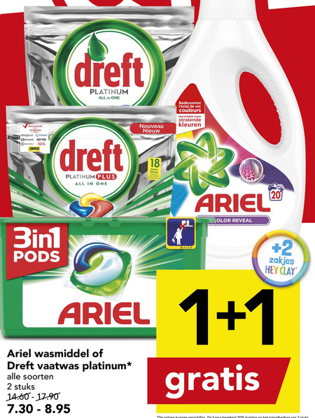 Dreft   wasmiddel, vaatwasmiddel folder aanbieding bij  Deen - details