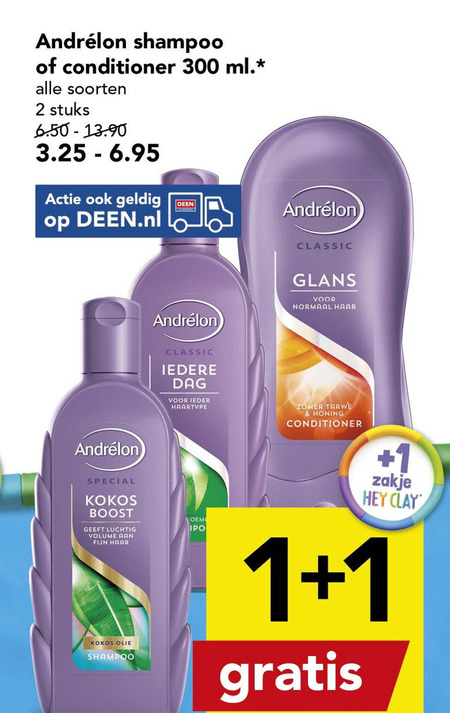 Andrelon   conditioner, shampoo folder aanbieding bij  Deen - details