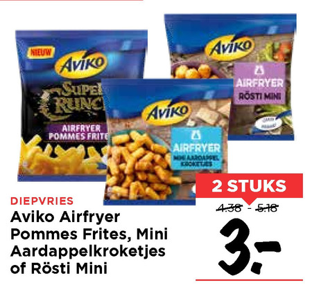 Aviko   aardappelkroketjes, patat folder aanbieding bij  Vomar - details