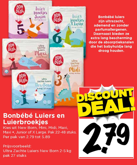 Bonbebe   luierbroekjes, luiers folder aanbieding bij  Vomar - details