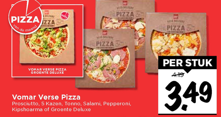 Vomar Huismerk   verse pizza folder aanbieding bij  Vomar - details