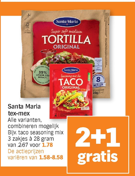 Santa Maria   taco, maaltijdmix folder aanbieding bij  Albert Heijn - details