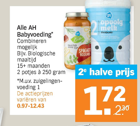 Albert Heijn Huismerk   babyvoeding folder aanbieding bij  Albert Heijn - details