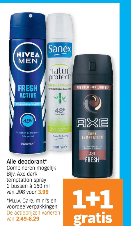 Dove   deodorant folder aanbieding bij  Albert Heijn - details