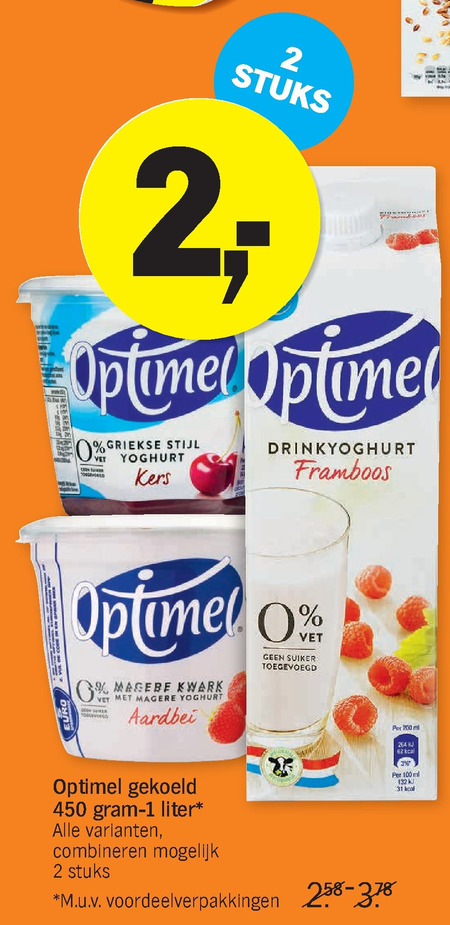 Optimel   kwark, drinkyoghurt folder aanbieding bij  Albert Heijn - details