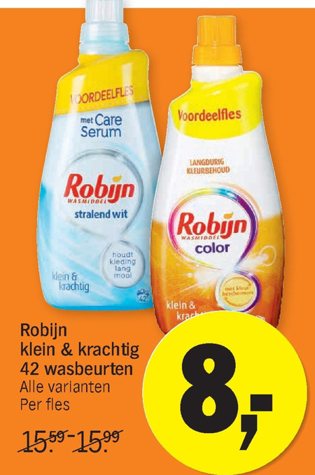 Robijn   wasmiddel folder aanbieding bij  Albert Heijn - details