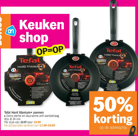 Tefal   koekenpan folder aanbieding bij  Albert Heijn - details