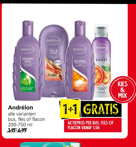 Andrelon   conditioner, shampoo folder aanbieding bij  Jan Linders - details