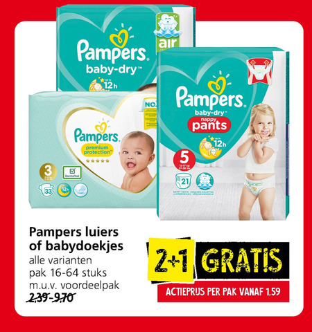 Pampers   luierbroekjes, billendoekjes folder aanbieding bij  Jan Linders - details