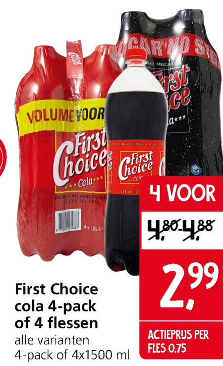 First Choice   cola folder aanbieding bij  Jan Linders - details