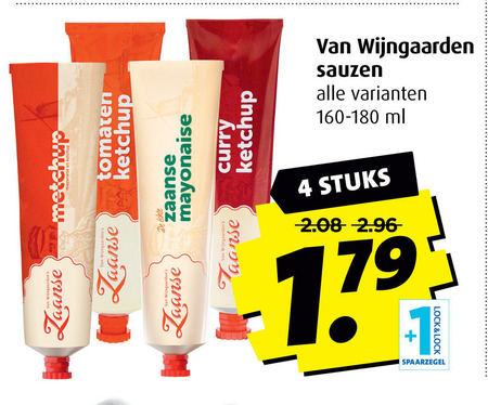 Wijngaarden   tomatenketchup, curryketchup folder aanbieding bij  Boni - details