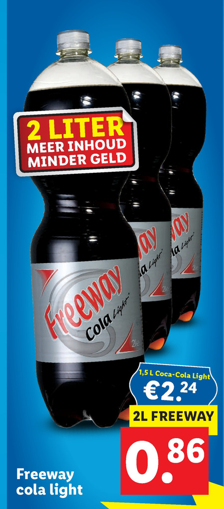 hovedsagelig Mellemøsten Rusland Freeway cola folder aanbieding bij Lidl - details