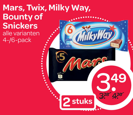 Snickers   chocoladereep folder aanbieding bij  Spar - details