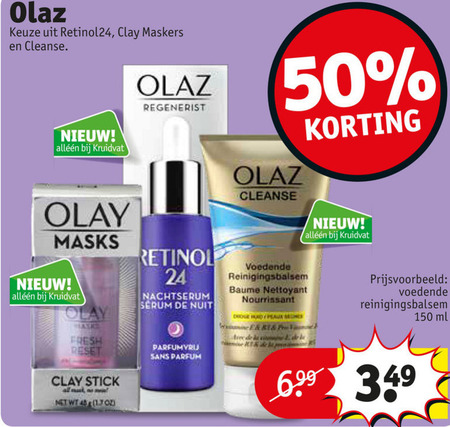 Olaz   nachtcreme, gezichtsmasker folder aanbieding bij  Kruidvat - details