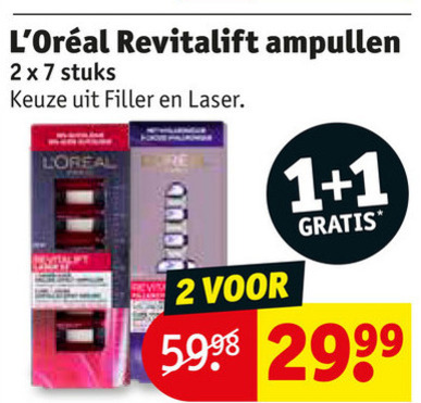 L Oreal   gezichtsverzorging folder aanbieding bij  Kruidvat - details