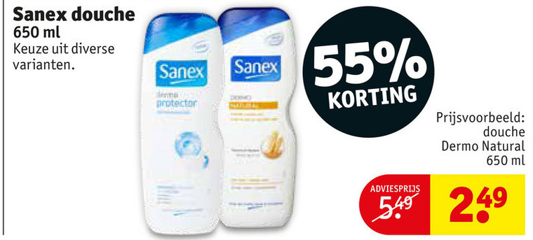 Sanex   douchegel folder aanbieding bij  Kruidvat - details