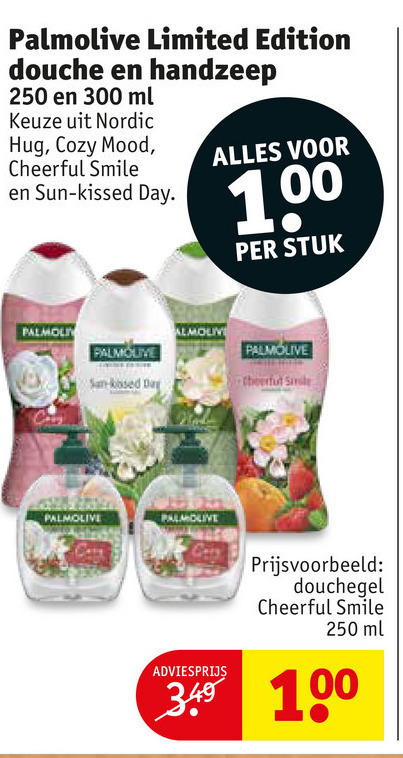 Palmolive   handzeep, douchegel folder aanbieding bij  Kruidvat - details