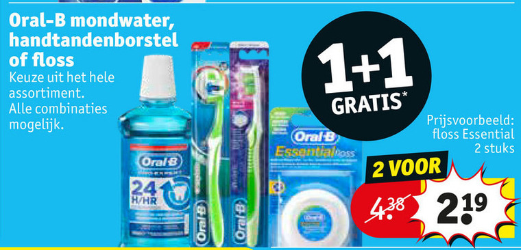 Oral-B   tandenborstel, mondwater folder aanbieding bij  Kruidvat - details