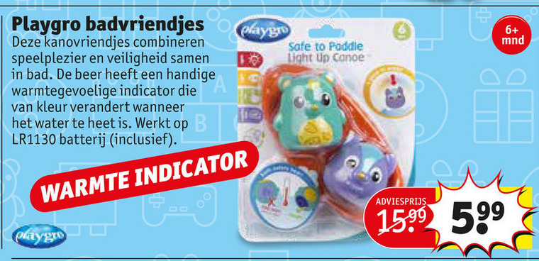 Hen maniac overdrijven Playgro badspeelgoed folder aanbieding bij Kruidvat - details