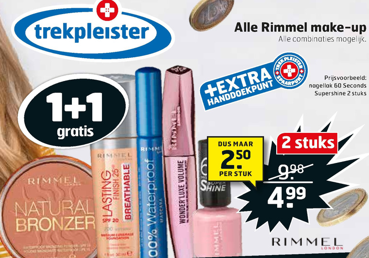 Rimmel   gezichtspoeder, nagellak folder aanbieding bij  Trekpleister - details