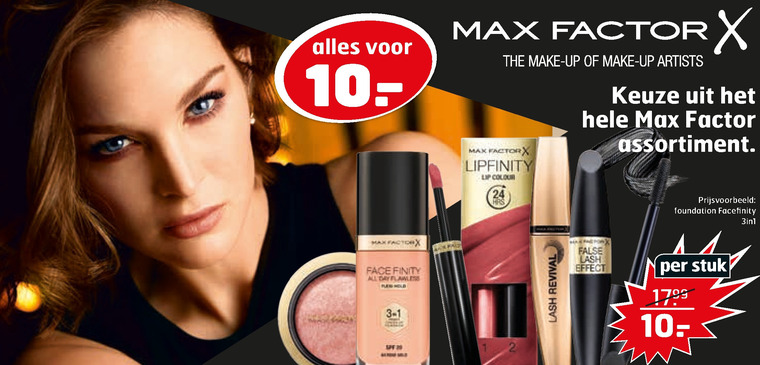 Max Factor   mascara, lipgloss folder aanbieding bij  Trekpleister - details