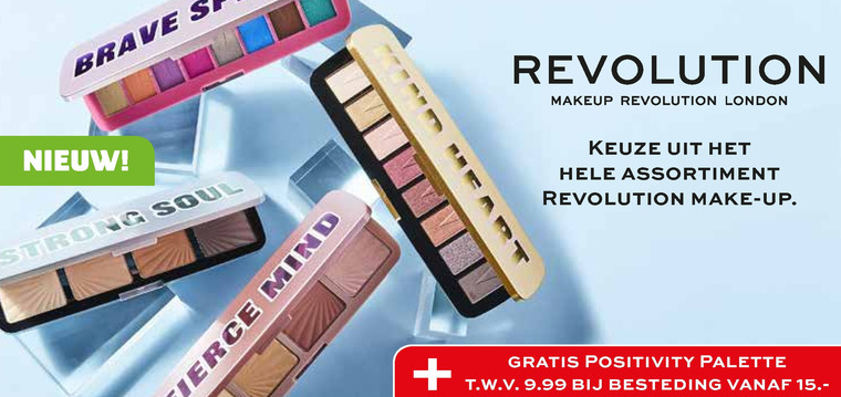 Revolution   cosmetica, oogschaduw folder aanbieding bij  Trekpleister - details